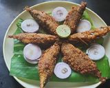 A picture of step 10 of Surmai and bangda fried fish.