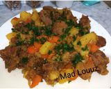 صورة لخطوة 9 من وصفة خضار مع قطع لحم 🍖🥩🍗 لذيذة جدا