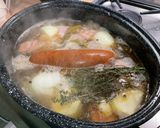 Une image de l'étape 14 de Potée au chou, saucisse de morteau, lard, carottes et navets.