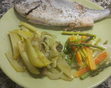 Foto del paso 5 de la receta: Dorada a la sal con verduras al vapor