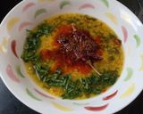 A picture of step 4 of Spinach dal.