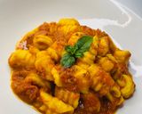 A picture of step 8 of Homemade Gnocchi with Pizza/Pasta Sauce.