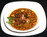 Foto del paso 5 de la receta: Lentejas con	tocino y vegetales