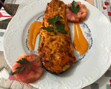 Foto del paso 8 de la receta: Calabacines rellenos con gratinado de queso de oveja y salsa de pimientos del piquillo