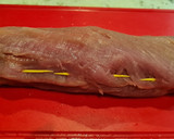 Foto del paso 5 de la receta: Solomillo de cerdo relleno de jamón y queso con salsa de piquillos