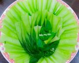 Hình bước làm 4 của món Cải thìa sốt nấm đông cô và sườn gà chay