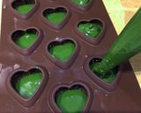 A picture of step 6 of Matcha chocolate for Valentine's Day 2019.