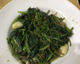 肉燥地瓜葉（素，長輩版）的食譜步驟2照片