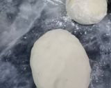 A picture of step 7 of 3 -layers chicken buns 😘😘.