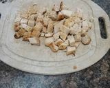 A picture of step 2 of Green chicken chili wraps.