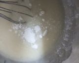 A picture of step 2 of Kulfi flavoured tres letches cake.