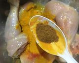 A picture of step 3 of Chicken Tangdi Masala.