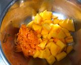 A picture of step 3 of Halloween Japanese Persimmon salad.