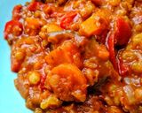 A picture of step 3 of Red Vegetable Stew With Pearl Barley & Split Peas.