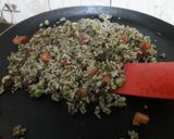A picture of step 2 of Basil pesto rice.