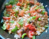 A picture of step 1 of Myonnaise Vegetable pasta.