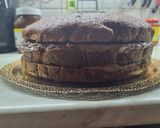 Két emeletes torta: nutellás és meggyes recept fázis 13 fotója