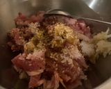 A picture of step 2 of Japchae - Korean vermicelli with meat and vegetables.