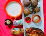 A picture of step 1 of Beetroot Aluva.