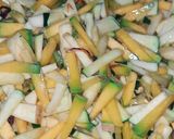 A picture of step 3 of Pumpkin sabzi.