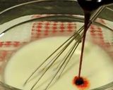 A picture of step 1 of Red velvet cake.