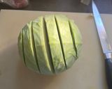 Mindenmentes káposztás kocka (sütőben sült káposztával, köleses-rizstesztával) recept fázis 1 fotója