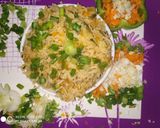 A picture of step 4 of Chinese fried rice.