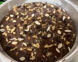 A picture of step 8 of Eggless Chocolate Banana cake.