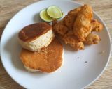 รูปขั้นตอนการทำที่ 9 ของ Crispy Chicken and Fruffy Pancake