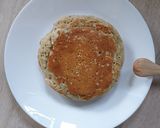 A picture of step 11 of Banana pancake (no milk/ no egg) with sourdough starter discard.