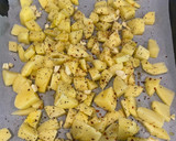 A picture of step 6 of Roasted chicken with potatoes and salad.