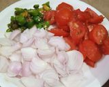 A picture of step 1 of Khara masala qeema.