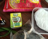 Gambar langkah 1 resipi Pulut Kuning Berinti.
