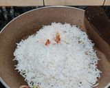 A picture of step 5 of Vegetable FRIED RICE with WHITE BUTTER.