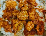 A picture of step 5 of Red Chilli Chicken Biryani 😋😋.