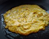 A picture of step 2 of Chilla with kasuri methi.