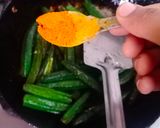 A picture of step 5 of Kurkuri bhindi.
