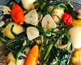 Foto langkah ke 4 dari resep Kangkung Rebon Saus Tiram.