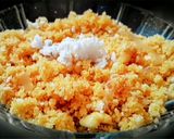 A picture of step 8 of Tirunelveli sweet puttu.