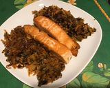 Une image de l'étape 9 de Pavés de saumon, laitue de mer, carotte, oignon et orange.