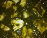 A picture of step 8 of Palak paneer.