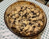 Une image de l'étape 9 de Poulet mariné aux aubergines et parmesan.