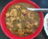 A picture of step 3 of Chicken chilli.