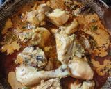 A picture of step 3 of Kolhapuri Chickan masala and curry.