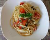 Grilled aubergine and fresh tomato pasta recipe step 3 photo
