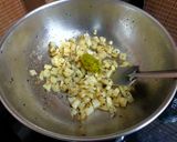 A picture of step 3 of Moringa Leaves and Potato Subzi.