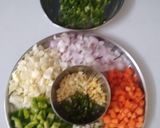 A picture of step 1 of Paneer Chilli(gravy).