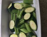 A picture of step 1 of Courgette and celery cheese bake.