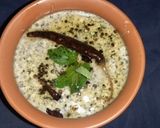 A picture of step 5 of Mint Raita.