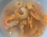 Hình bước làm 1 của món Canh Mướp Mồng Tơi Tôm Khô Húng Quế